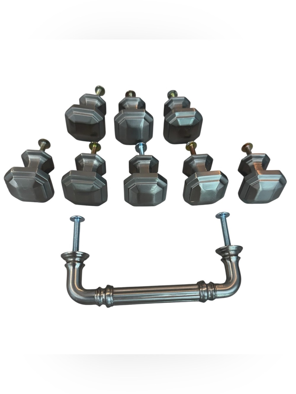 7 TOP KNOBS Satin Nickel Cabinet Knobs and 1 4" Pull